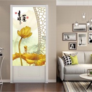 Chinese-Style Landscape Door Curtain Kitchen Bathroom Partition Curtain Bedroom Decorative Hanging Curtain Feng Shui Curtain