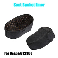 For VESPA GTS300 GTS 300 gts300 gts 300 Vespa Motorcycle Leather Protector Bucket Pad Storage Box Li