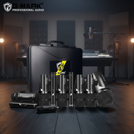 GMark G7S 7-Piece Dynamic Wired Drum Microphone Kit for Bass, Kick, Tom, Drums, Vocal, Band, DJ, Sta