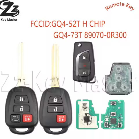 Zz 8A H Chip 312/314MHz Flip Car Remote Control Key Fob FCC GQ4-73T/52T HYQ12BFA For Toyota RAV4 Vio