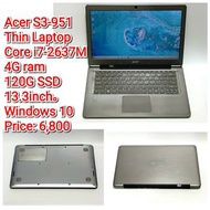 Acer S3-951Thin LaptopCore i7-2637M