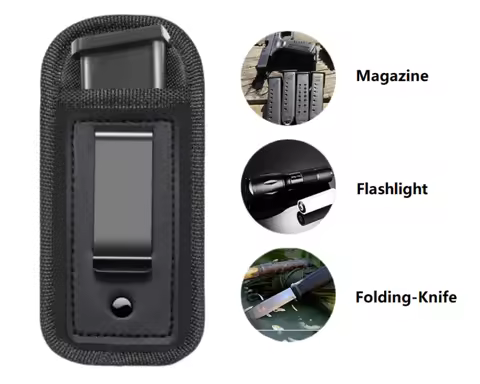 Magazine Pouch Holster Mag Holder Belt Clip for 9mm .40mm Pistol Glock 19 21 22 23 Ruger SR40 Full s
