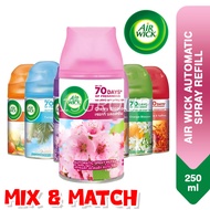 Air Wick Automatic Spray Refill Air Freshener Fragrance, 250ml [Mix]