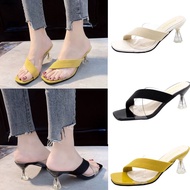 Women Midi Heels Trendy transparent Cross Woven Straps high heel Dinner Heels Shoes SF-2DSW09-T