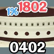 10pcs Chip resistor smd 1802 183 18K0 size 0402 1005 1% 18Kohm 18 Kohm 18K ohm