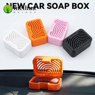 MEIHUA Car Deodorizing Soap Dish, Breathable  Printing Car Soap Box, Practical Simple with Lid Advan