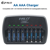 Palo 8 Slot Battery Fast Charger Compatible With 1.2v AA AAA Ni-MH/Ni-CD Rechargeable Battery