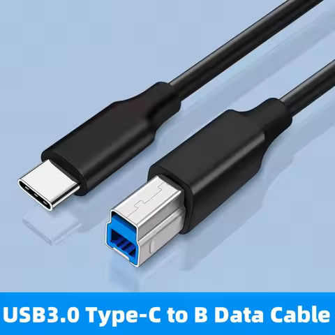 USB 3.0 Type-C to B Data Cable USB-C-Male to USB B-Male Cable for Laptop Docking Station External Ha