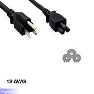 1ฟุตสายไฟ NEMA 5-15P เพื่อ IEC-60320 C5โน๊ตบุ๊ค18 AWG 10A 125V