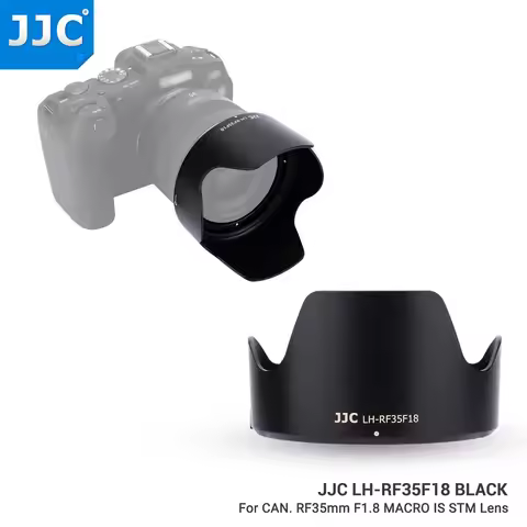 JJC Reversible Lens Hood Adapter Ring for Canon RF35mm F1.8 MACRO IS STM Lens on Canon EOS R5 R6 R R