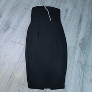 USED Black Tube Dress Pearl Trim Size XS Anggar XS Bodycon Evening Dress