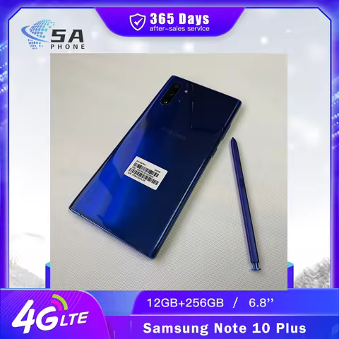 Samsung Galaxy Note 10 Plus N975U1 Note10+ N975U 256GB ROM 12GB RAM Octa Core 6.8" Snapdragon 855 LT