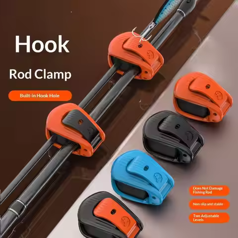 2/4Pcs Fishing Rod Holder Fixer Clip Fishing Pole Holder Compact Design Fishing Rod Fixer Fishing Ro