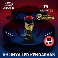 2 PCS (Pair) Car led Headlights Main Front Headlamp Projector T9 H4/HS1 White 55 Watt