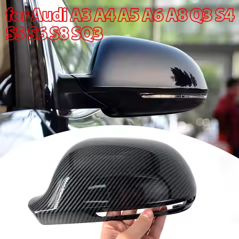 ABS Carbon Fiber Look Replacement Glossy Black for Audi A4 S4 B8 8K A5 S5 B8 8K A6 S6 4F C6 A8 S8 D3