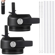 Straw lid for Yeti Rambler 18 26 36 64 oz, Lid with Straws and Flexible Handle, Replacement Cap for