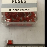 MERAH Dx Micro Fuse Fuse Fuse Fuse Plug In Motorcycle 10A Red