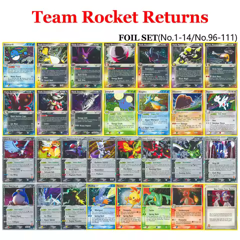 PKM Team Rocket Returns Holo Series EX Cards Azumarill Charmeleon Sneasel Suicune Hitmonchan PTCG Po