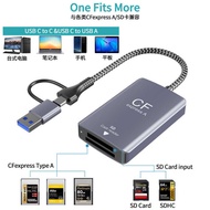 Express Type A+SD SLR Camera Memory Card USB3.2 Gen2 10Gbps High Speed Card Reader