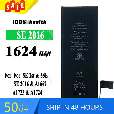 1624mAh Mobile Phone Battery for APPLE IPhone 5seSE 2016 SE1st 5SESE 2016 A1662 A1723 A1724 Lithium 