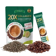 Fitgum 20X Collagen Chia Coffee Organic Whitening Drink Collagen Coffee Collagen Fitgum Coffee