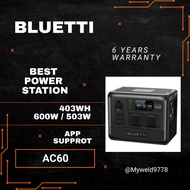 BLUETTI AC60 Portable Power Station 403Wh Battery 600W 1200W