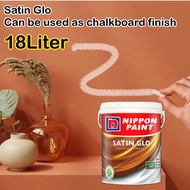 18L Nippon Paint Satin Glo White Indoor Acrylic-based Paint Wall Paint
