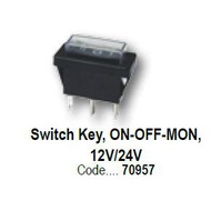 On OFF MON Switch Key 7095n-OFF-MON 12V/24V [Lalizas-70957]