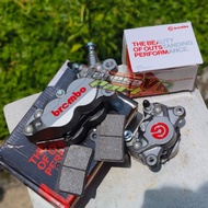 Axial caliper set front rear 2P/4P brembo/ brembo axial grey caliper front 4piston rear 2piston/ axi