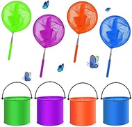 CAASFOOY Children's Landing Net for Children Telescopic Beetle Butterfly Nets Set of Insects Fishing