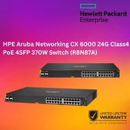 HPE Aruba Networking CX 6000 24G Class4 PoE 4SFP 370W Switch ( R8N87A )