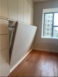 全屋定制 隱形床 Invisible bed 轉角書桌床 床 Bunk bed 書枱衣櫃一體床 側翻隱形床 上床下書枱 多功能床架 床  3尺床 single bed 衣櫃床 組合床 雙層床 上下床 