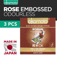 Okamoto Roman Rose Pattern Condoms Pack of 3s