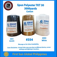 Sewing Cotton Thread Spun Polyester  TKT 30 3000yards per cone