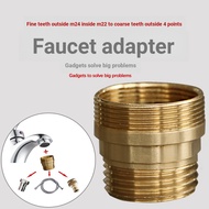 A.M24 * 1 Outer Wire M22 * 1 Inner Wire to 4 Points Outer Wire Car Wash Water Pipe Connector Basin F