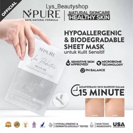 Npure Sheet Mask Noni Probiotic Relax Me/Hypoallergenic/Biodegradable/Ceramide Redness Sensitive Skin Face Mask