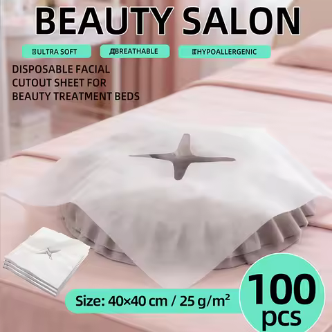 Disposable Non-Woven Massage Bed Facial Pads, Made of High-Grade Sms Non-Woven Fabric, with Cross-Ho