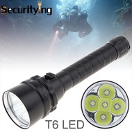 SecurityIng 9000 Lumens Professional ไฟฉายดำน้ำ5 XM-T 6 LED แบบพกพา Dive Torch 200M ใต้น้ำกันน้ำไฟฉา