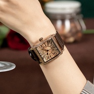 นาฬิกาผู้หญิงทรงสี่เหลี่ยม JULIUS ของแท้นาฬิกาผู้หญิงผู้ชายประดับพลอยเทียมหน้าปัดใหญ่แนววินเทจแฟชั่นสไตล์เกาหลีนาฬิกาควอตซ์กันน้ำ