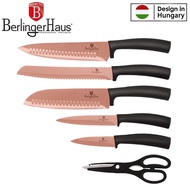 Berlinger Haus 7pcs Stainless Steel Knife Set with Stand Set Pisau Viral Chef Knife Kitchen Tools