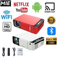 Home Projector T5/T6 Household Portable1080P LED Mini Projector HD Bluetooth WiFi Smart Android Home Threater 4K Wi-Fi