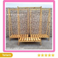 DISPLAY KAYU RAK HANGER BAJU / RAK BAJU GANTUNG KAYU STAND | READY