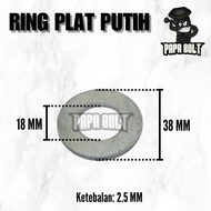 PUTIH Ring Plate M18 / WP 18x38mm / Washer Plate WHITE