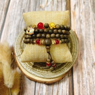 Agarwood Ring mixed with Fox and Five Elements Lotus Flower 5 Destiny: Metal Wood Water Fire Earth G