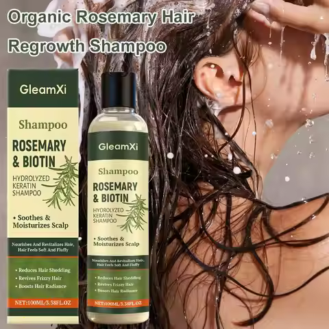 Rosemary Hair Regrowth Shampoo Thickening & Strengthening Shampoo with Hydrolyzed Keratin for Thinni