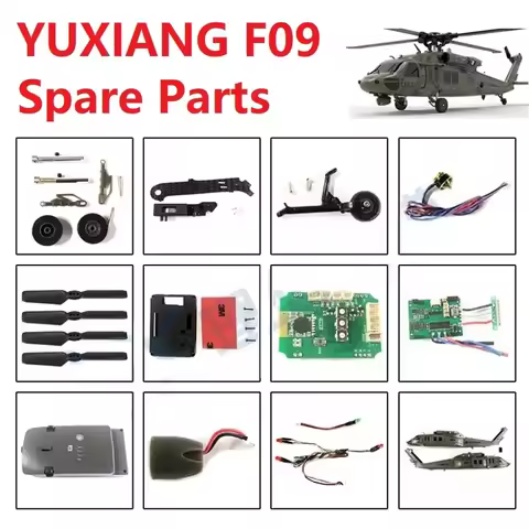 YU XIANG F09V / E200 RC Helicopter Spare Parts Propeller Rotor Clip Receiver ESC Servo Arm Motor Lan