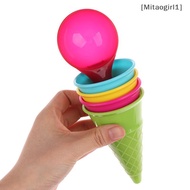 [MG1] 5Pcs Ice Cream Cone Scoop Sets Beach Sand Toys Kids Summer Play Game Gift [Vn]