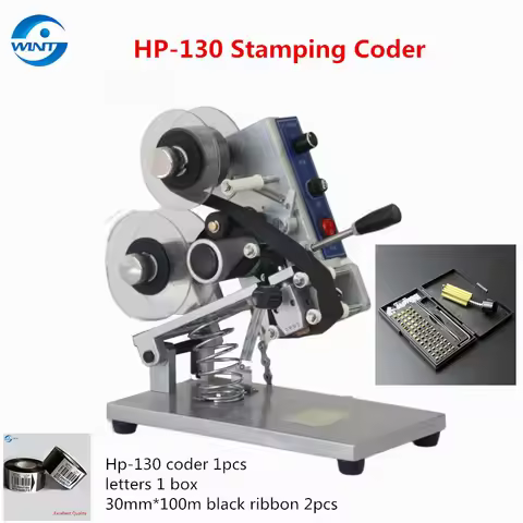 HP-130 Hot Ribbon Stamping Machine Production Date Number Shelf Life Aluminum Plastic Food Packaging