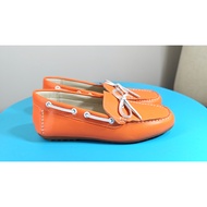 Jason Hill: Orange Women's Shoes Soft Sole Genuine Leather Boat Style – Comfortable And Stylish
