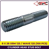 GPC XRM 125 / WAVE 125 8 x 28 Cylinder Head Stud Bolt [Sold per Pack-100 PCS]